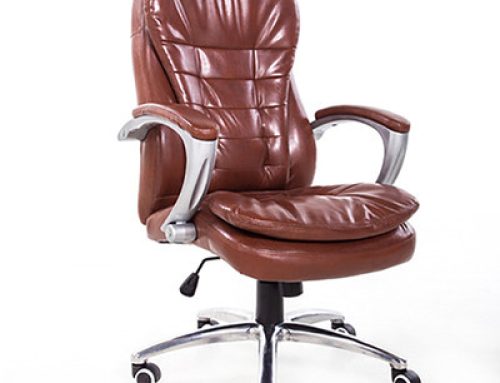 Hot-selling luxury genuine brown leather boss office chair in the market