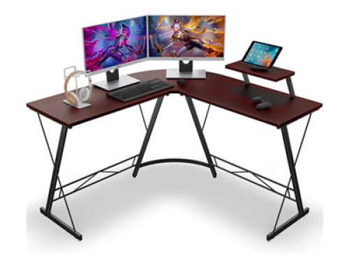 L-shaped desk, home office, gaming computer desk