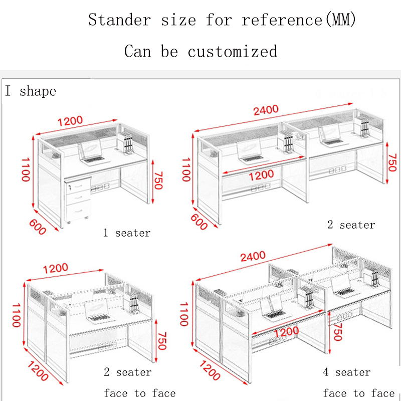 What is the general size of office furniture? Custom any size of office